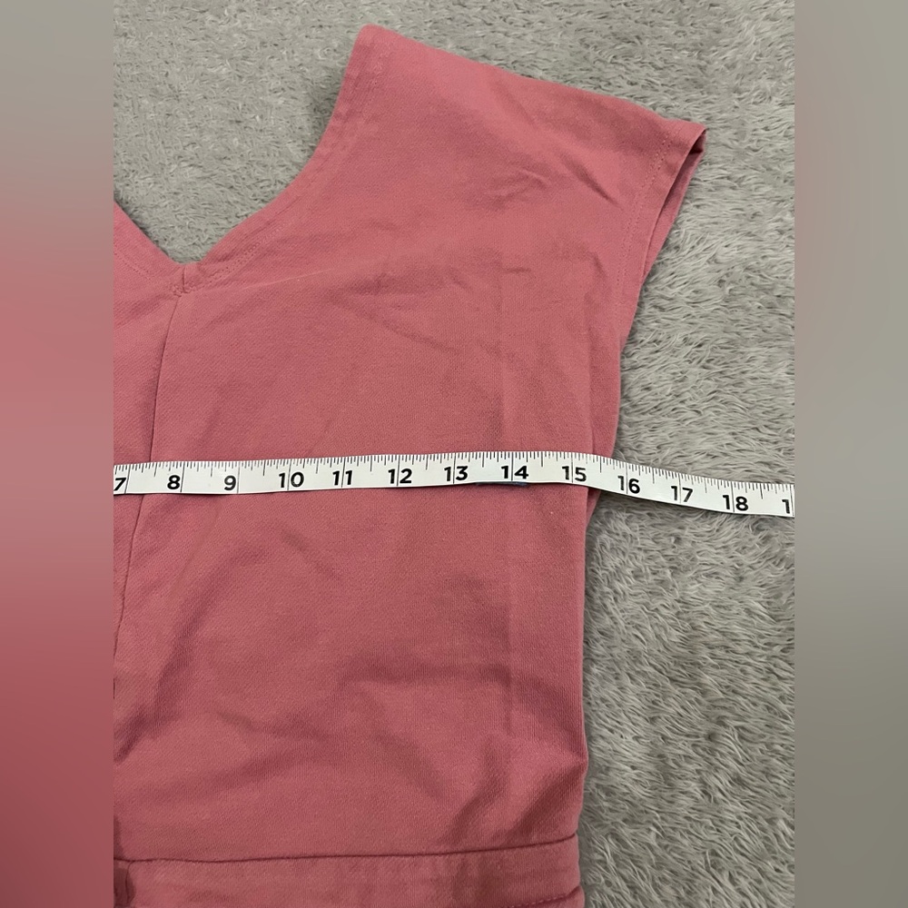 Patagonia Organic Cotton Roaming Dress Pink Mini Open Back Short Sleeve Medium - Picture 3 of 5